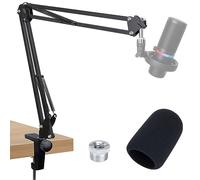 Bras de microphone pour HyperX DuoCast - Bras de microphone compatible avec HyperX HyperX DuoCast, bras de micro avec housse de microphone, améliore la qualité du son, bras de micro pour DuoCast par