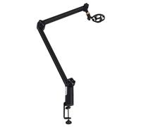 Bras de Microphone Professionnel, Support de Micro Réglable avec Bras Articulé pour Studio et Diffusion en Direct