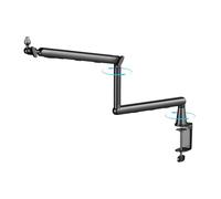Bras De Microphone Support De Bureau - Supports Rotatifs à 360 Degrés - Support De Microphone,Pour Le Podcasting, Le Studio, La Musique, Le Chant, Le Bureau, Le Contenu, L'Ordinateur