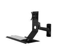 Bras de Moniteur Single Arm with Regular Keyboard Tray Non-Folding Black Screen Stand Support de Moniteur