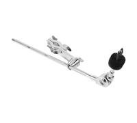 Bras de Perche de Cymbale avec Pince 18 Pouces pour Batterie | Réglage Stable et Gain de Place, Métal Argenté, pour Musiciens de Studio et Batteurs Live