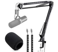 Bras de perche pour microphone Shure SM7dB, bras de micro SM7dB avec housse en mousse, pare-brise, ciseaux réglables en continu Shure SM7dB et filtre anti-pop SM7dB YOUSHARES