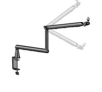 Bras de perche réglable - Pince rotative à 360 ° pour microphone Support de bras de microphone pour chant, studio, création de contenu, bureau d'ordinateur, QuadCast, SoloCast, Elga