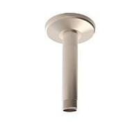Bras de plafond VitrA Origin A4564934 d= 70 x 100 mm, fixation plafond, pour pommeau de douche, nickel brossé