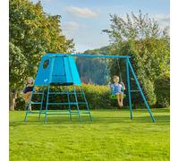 TP Toys Explorer Bras oscillant en métal pour balançoires simples, support de balançoire en A avec piquets, mousquetons et capuchons de pieds Ensemble de balançoires en métal robuste pour extérieur 3