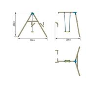 Bras de portique balançoire Simple pour Aire de Jeux SKYWOOD Bois FSC®