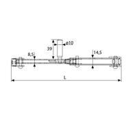 Bras de projection pour persienne longueur 500 mm gauche TORBEL B0360616