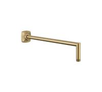 Bras De Rallonge De Douche Bras de douche mural 16 pouces, tuyau d'extension, support de pomme de douche en acier inoxydable for accessoires de salle de bains, or brossé Pour Installer(Brushed Gold)