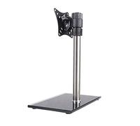 Bras de support de moniteur Support de moniteur unique sur pied, support de moniteur réglable en hauteur avec base en verre, convient aux écrans plats LCD LED jusqu'à 27 pouces, 22 lb Support de bras