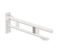 bras de support Hewi System 900 900.50.17160DX gorge 700 mm, acier inoxydable thermolaqué blanc deep matt, droit, porte-papier WC / déverrouillage radio