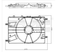 Support, ventilateur de radiateur TYC 825-0016-1