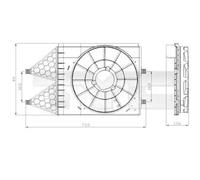 Support, ventilateur de radiateur TYC 837-0033-1