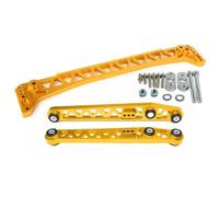 Bras de Suspension Bras de commande inférieurs arrière + attelle de sous-châssis,Convient pour Civic EK 96-00 Si, billette or argent Bras de liaison(Gold)