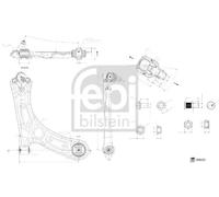 FEBI BILSTEIN 185602 Bras de liaison, suspension de roue pour HYUNDAI,KIA
