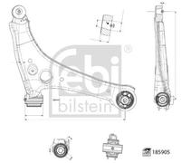 FEBI BILSTEIN Bras de suspension 185905 avant droit pour MERCEDES-BENZ