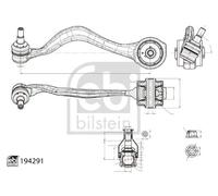 Bras de suspension Essieu avant gauche barre oscillant transversal 194291