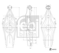 Bras de suspension extérieur bras oscillant longitudinal 185910 FEBI BILSTEIN