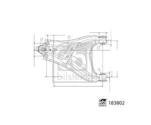 Bras de suspension FEBI BILSTEIN 183802 essieu avant, gauche,