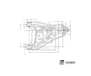 Bras de suspension FEBI BILSTEIN 183804 essieu avant, droite,