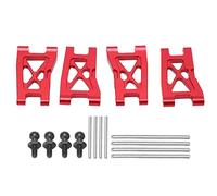 Bras de Suspension RC Avant Arrière Bras de Suspension Ensemble Accessoire de Voiture RC pour Voiture Latrax Teton 1/18 RC(rouge)