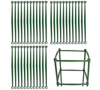 Bras de tuteur pour cage à tomates, 36 clips de piquets de jardin et connecteurs de treillis pour construire des structures de support de plantes pour légumes, fleurs et escalade