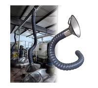 Bras d'échappement articulé dur industriel, bras d'extraction de fumée flexible sans support 3D pour collecte de poussière d'atelier, aspiration de fumée de soudure