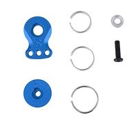 Bras d'engrenage à anneau en acier métallique tampon 25T, pièce de rechange usinée avec précision CNC haute performance pour voitures RC 1/10 1/8, alliage d'aluminium rouge bleu (Bleu (N10220NB))