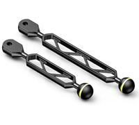 Bras d'extension à double boule en alliage d'aluminium - Rallonge de tête sphérique de 2,5 cm - Pour plongée, photographie, tablette sous-marine (20,3 cm)