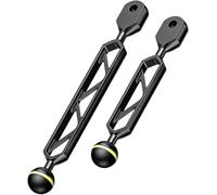Bras d'extension à double boule en alliage d'aluminium - Rallonge de tête sphérique de 2,5 cm - Pour plongée, photographie, tablette sous-marine (15,2 cm)