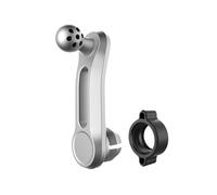 Bras D'Extension à Joint Rond de 17 mm, Tige Rotative Femelle Vers Mâle pour Grille D'Aération de Voiture, Support de Téléphone, Argent