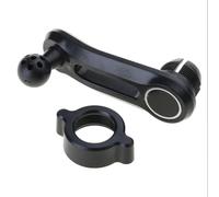 Bras d'extension à rotule pour support de téléphone - ABS noir 17 mm, connecteur de tableau de bord flexible, mobile réglable, lien de navigation sécurisé, support de boîtier d'accessoires en