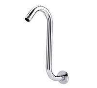 Bras d'extension de douche en forme de S de grande taille en acier inoxydable de bras de pommeau de douche de 8 pouces pour la salle de bains à la maison d'hôtel