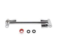 Bras D'extension de Douche Réglable en Cuivre Chromé, Design Ergonomique Slim, Pivotant Double Engrenage - Résistant à la Corrosion, Ajustable en Longueur et Angle, Installation