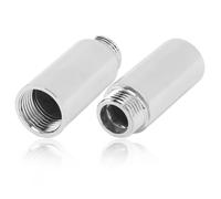 Bras d'extension de pomme de douche, 2 pièces 1,2/2/2,4 pouces en acier inoxydable chromé, adaptateur de coupleur de raccord de tuyau d'extension de bras de douche pour salle de (2in)