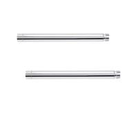 Bras d'extension de pomme de douche 2 pièces, rallonge de douche, sortie d'eau, accessoire de salle de bains, tube d'extension rond en acier inoxydable 201 de 8 pouces avec