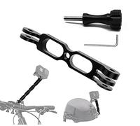 Bras d'extension en aluminium pour casque compatible avec GoPro Hero 9/8/7/6/5/AKASO/Xiao Yi/DJI Osmo/équipé d'un trou standard 1/4 pour transférer plus de matériel de photographie