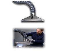 Bras d'extraction de fumée avec vanne de contrôle du débit d'air, flexible à 360 °, tuyau d'extraction de fumée for la collecte de poussière de soudage(110 mm,100 cm)