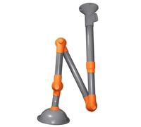 Bras d'extraction de fumée compatible 90mm 110mm,3 sections rotatif à 360° | Tuba de hotte de laboratoire, montable au plafond ou au mur for laboratoire, soudure, industriel(Orange,75mm(3in)-B)