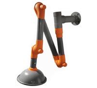 Bras d'extraction de fumée compatible 90mm 110mm,3 sections rotatif à 360° | Tuba de hotte de laboratoire, montable au plafond ou au mur for laboratoire, soudure, industriel(Orange,75mm(3in)-A)