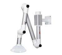 Bras d'extraction de fumée compatible 90mm 110mm,3 sections rotatif à 360° | Tuba de hotte de laboratoire, montable au plafond ou au mur for laboratoire, soudure, industriel(Aluminum alloy,75mm(3in)-B)