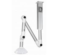 Bras d'extraction de fumée compatible 90mm 110mm,3 sections rotatif à 360° | Tuba de hotte de laboratoire, montable au plafond ou au mur for laboratoire, soudure, industriel(Aluminum alloy,75mm(3in)-A)