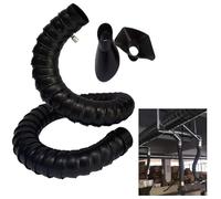 Bras d'extraction de fumée flexible de 2/3 pouces avec capot, tuyau de dépoussiérage articulé for le soudage, l'atelier, les laboratoires et la ventilation industrielle(Black(Square),3x39in)