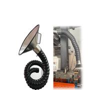 Bras d'extraction de fumées flexible, conduit d'air en plastique pliable à 360°, tube d'aspiration multi-articulations for soudure et meulage en atelier(Black,160mmx150cm)