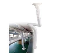 Bras d'extraction de fumées réglable avec tuyaux Flexibles, adapté à la Ventilation dans l'industrie du soudage, 50 mm/75 mm, Blanc cassé/Noir (Blanc cassé, 50 tuyaux Flexibles x 160 cm de l