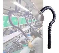 Bras d'extraction de fumées, Tuyau d'extraction de fumées Flexible avec Capot en Acier Inoxydable - Bras collecteur de Conduit de 2 m pour l'élimination de la fumée, de la poussière et des g