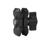 Bras double embout en alliage d'aluminium 6cm, compatible avec bases de fixation à rotule 25mm 1 pouce, pour fixation moto vélo téléphone caméra
