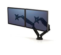Support Double Ecran à poser Fellowes Platinum jusqu'à 32" (9 kg max/écran) (Noir)