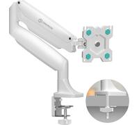 Bras Écran Pc 13-32 Pouces, Support Ecran Pc Bureau Charge 9 Kg, Support Moniteur Bureau Vesa 75X75-100X100, Bras Articulé Ecran Pc Ressort À Gaz, Movement Plein, Blanc G100-W