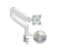 Bras Ecran PC Blanc 13-32, jusqu'à 9 kg, VESA 75x75 & 100x100, Inclinable Pivotant Rotatif G100-W Blanc