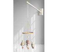 Bras en bois pour berceau, fixation murale, convient à tous les berceaux, cintre en mélèze 100 % naturel, décoration de chambre de bébé (mobile non inclus)